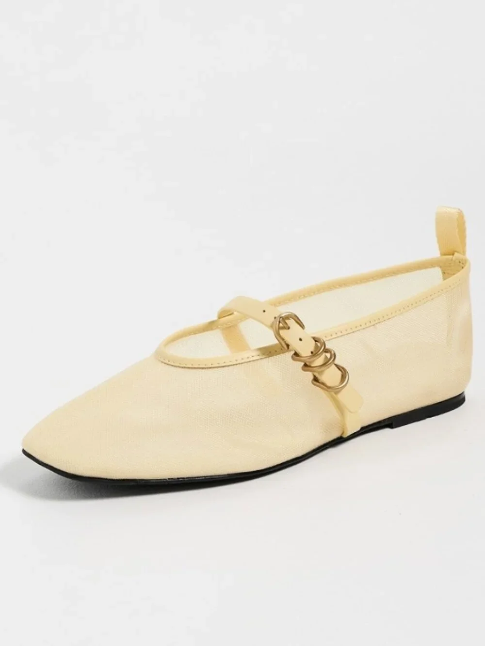 Rag & Bone Spire Mary Jane Mesh Flats in Honey